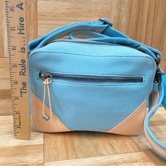 FREE PEOPLE We The Free Blue Canvas Convertible Crossbody Bag - Picture 7 of 16